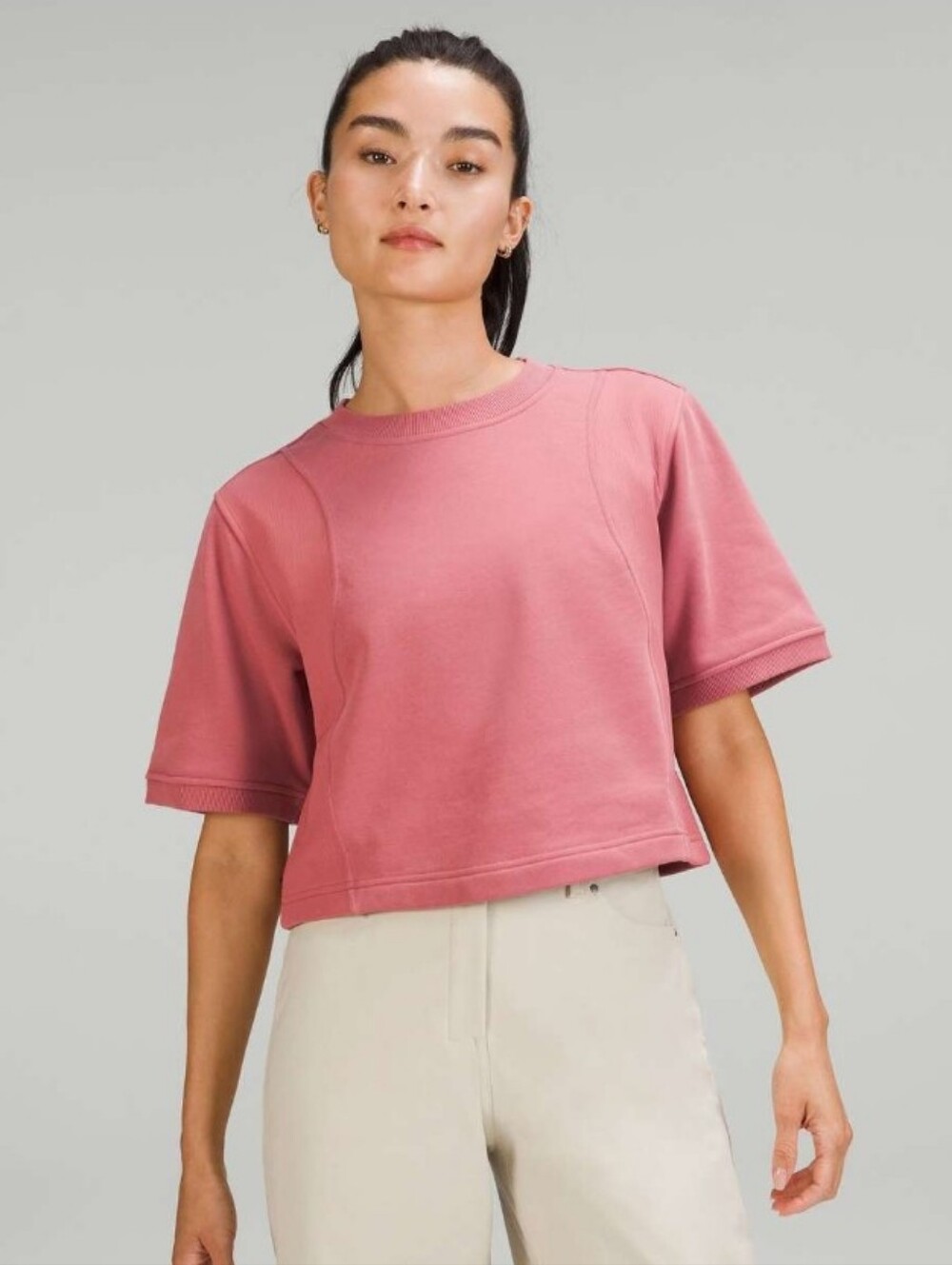Lululemon Cotton French Terry + Swift T-Shirt Brier Rose Size 2